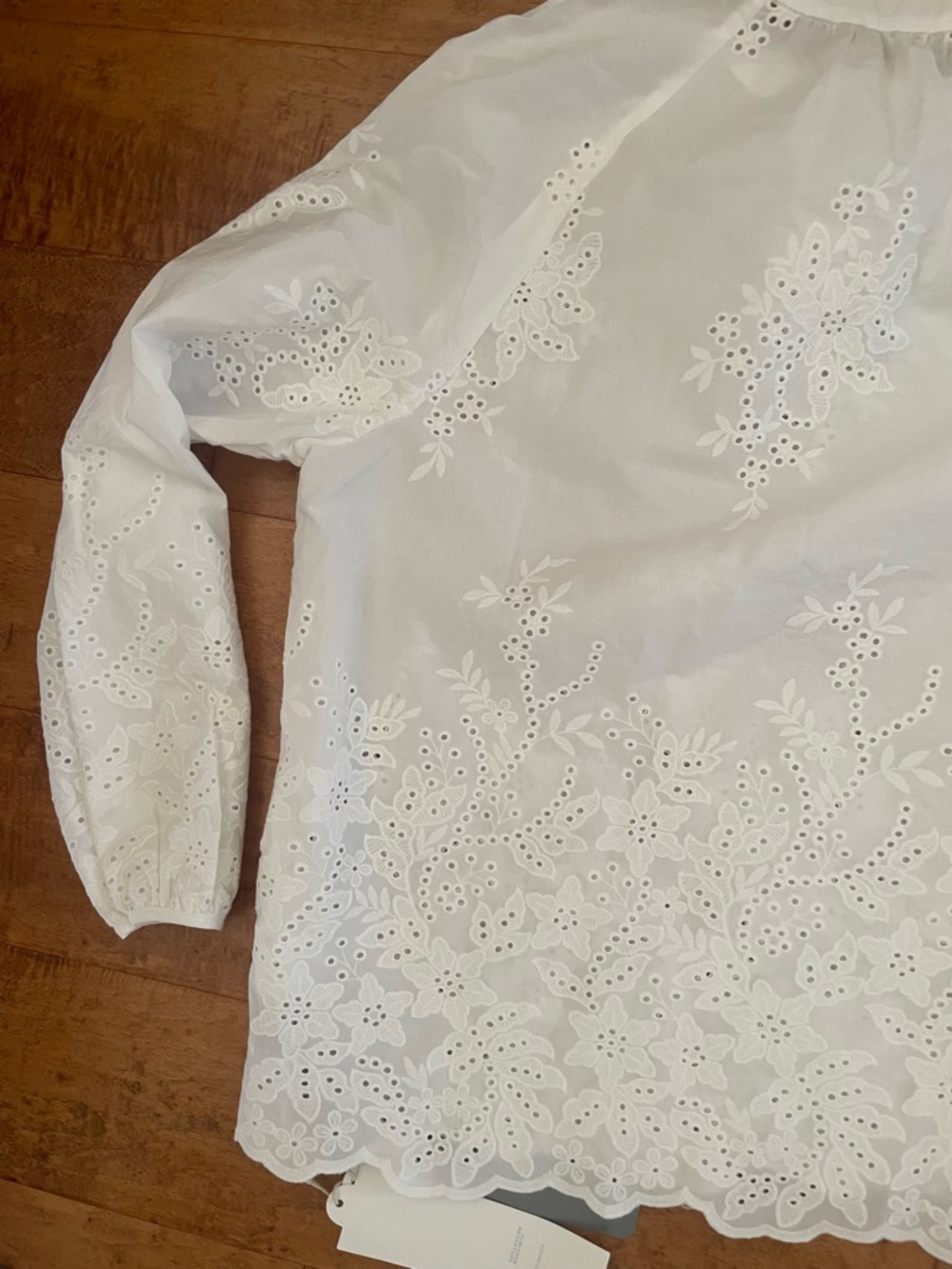 NWT cotton shirt top blouse cotton embroidery - Picture 5 of 8